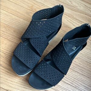 Eileen Fisher Black Sandals:
Sport Tumbled Nubuck Sneaker Sandal